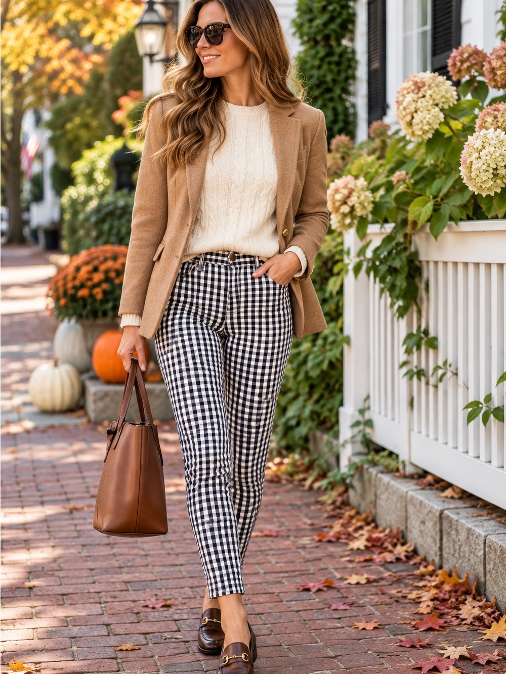 Vineyard Vines Black White Gingham Check Skinny Pants Jeans Size 2